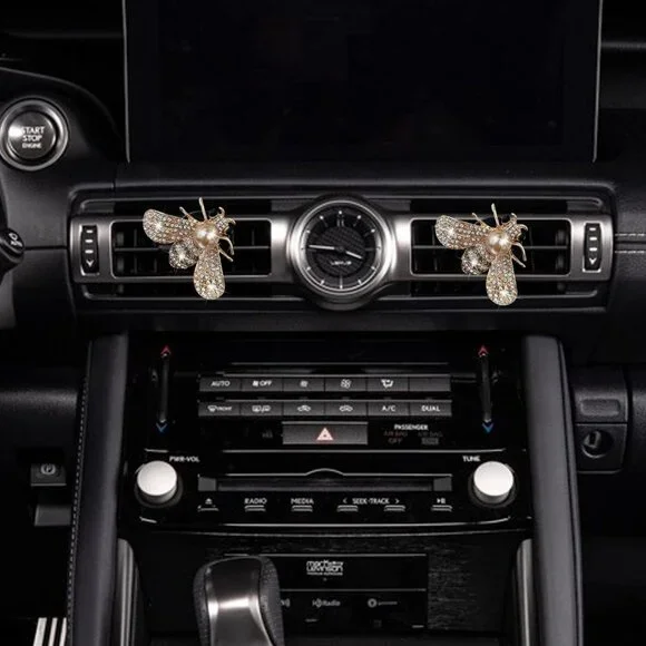 Bling Bee Crystal Car Air Fresheners - Rhinestone Diffuser Vent Clip Charms - Cu - Picture 5 of 7